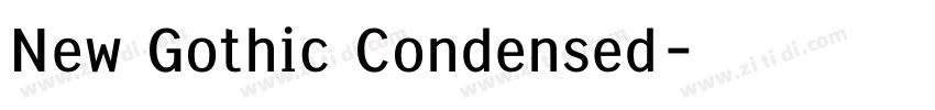 New Gothic Condensed字体转换